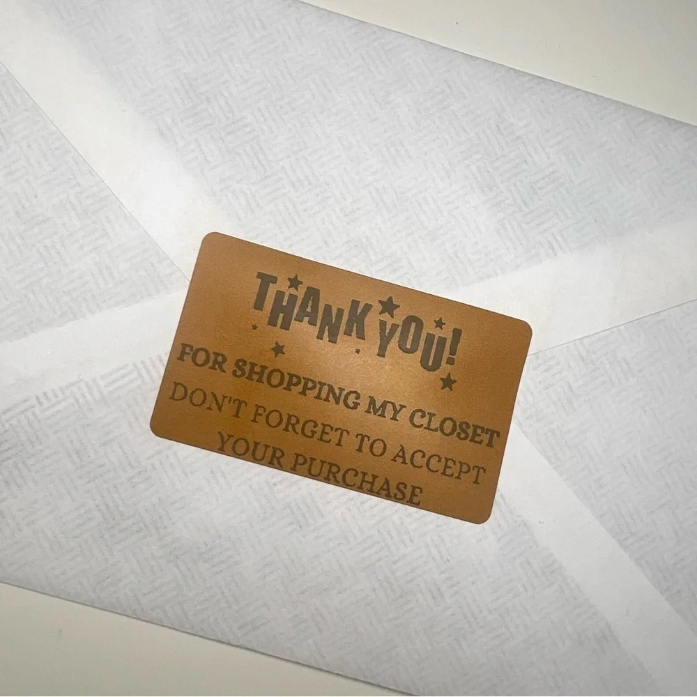 Thank You for shopping my closet 2" Stickers labels (100 roll ) NWT - Picture 4 of 6